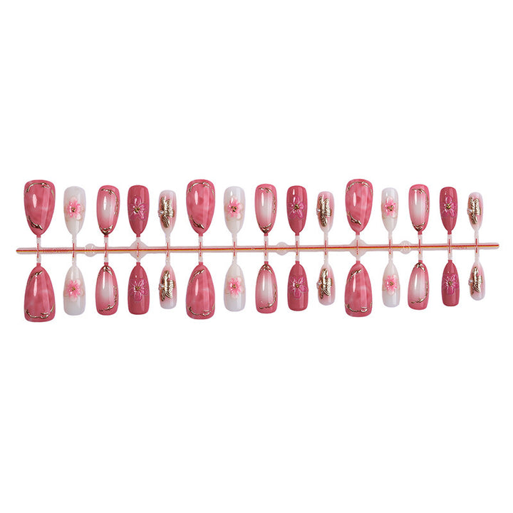 Artificial nail art with floral and glamorous designs Bowlift