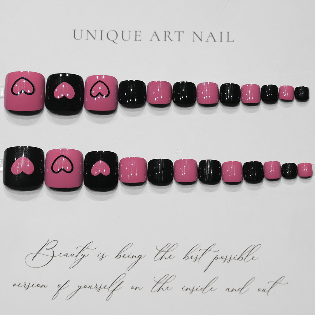 Love-Inspired Pedicure Nail Art