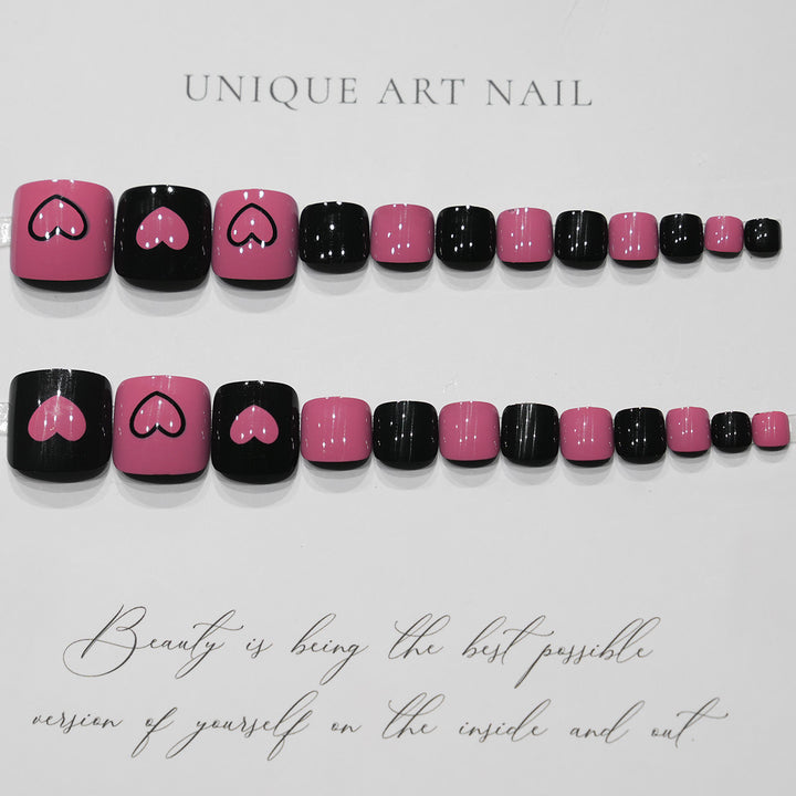 Love-Inspired Pedicure Nail Art