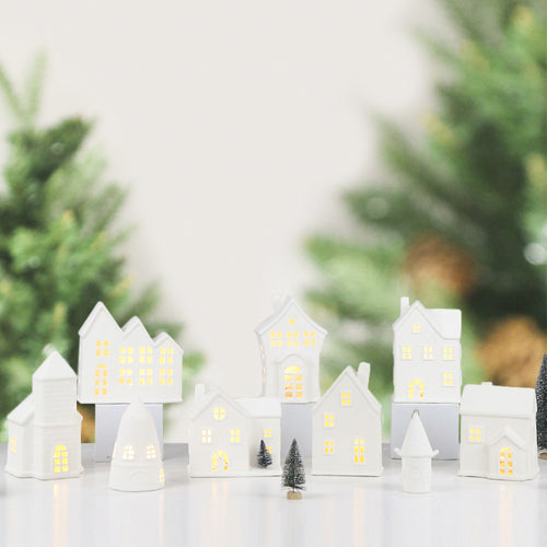 Decorative Ceramic House Lantern Bowlift