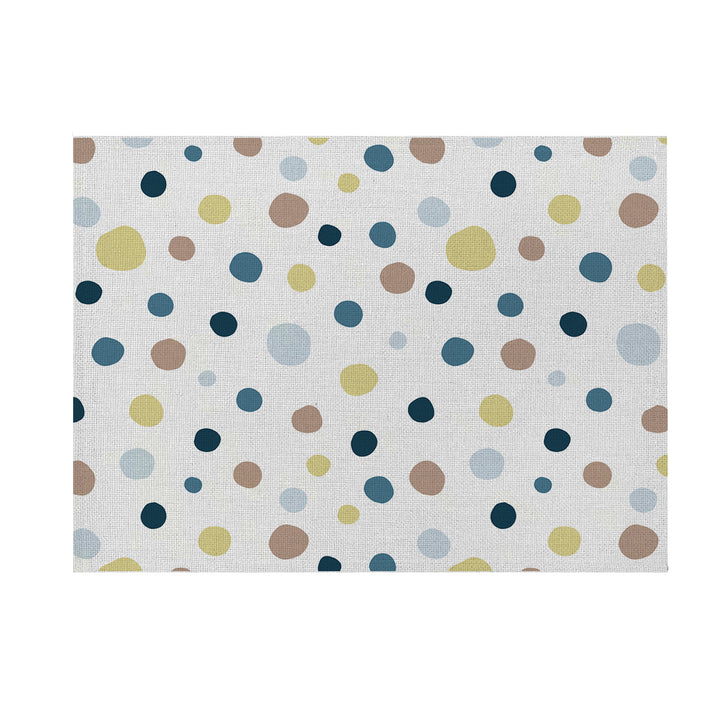 Modern Geometric Linen-Texture Canvas Wall Art Print