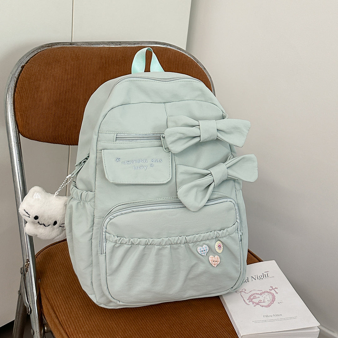 Stylish Bow-Accented Backpack Bowlift