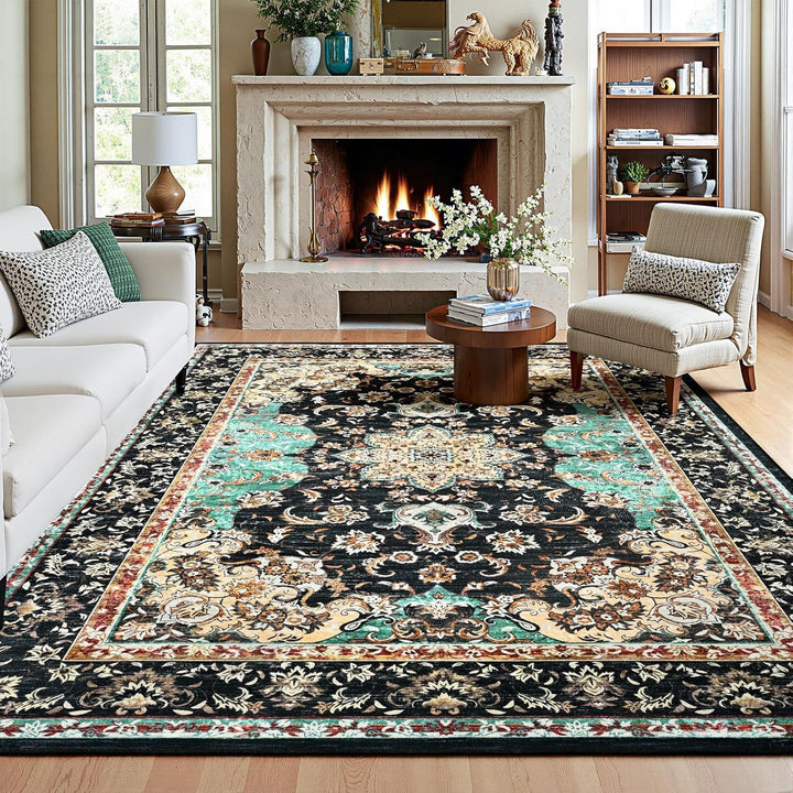 Ornate Vintage-Inspired Area Rug Bowlift