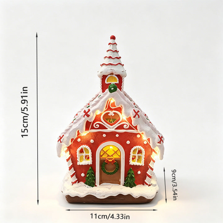 Illuminated Christmas village decoration with moving figures Bowlift