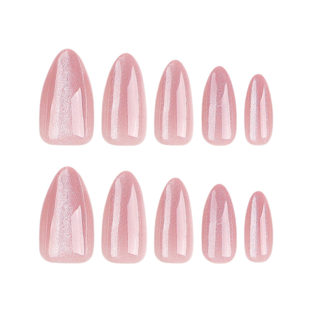 Glamorous Stiletto Press-On Nails with Glitter Finish Bowlift