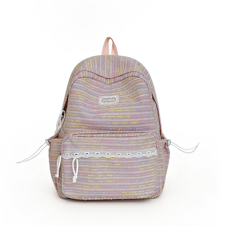 Textured Casual Backpack Bowlift