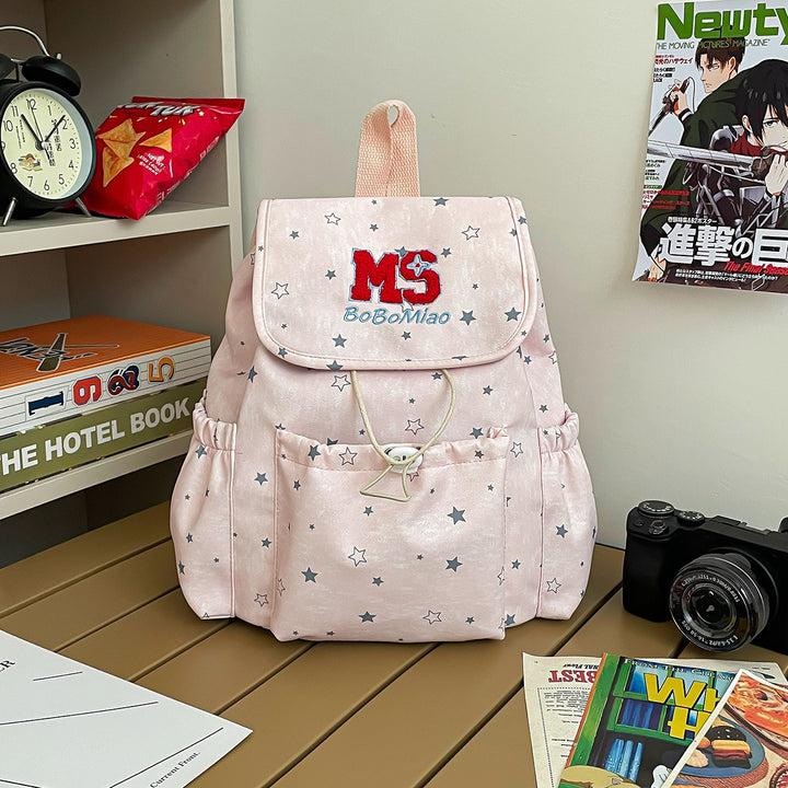 Stylish Star-Embellished Backpack Bowlift 1791205507