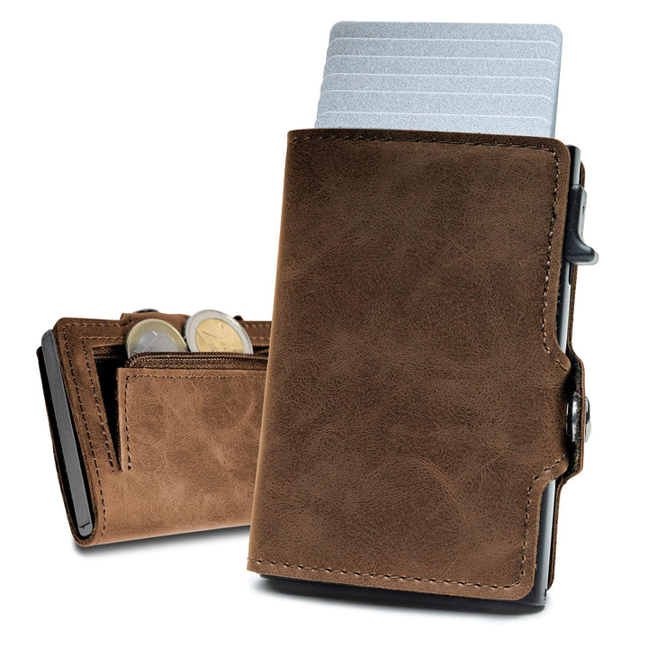 RFID-Blocking Multi-Functional Leather Wallet Bowlift