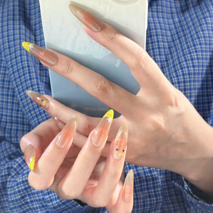 Decorative 3D Glitter Stiletto Nail Enhancements