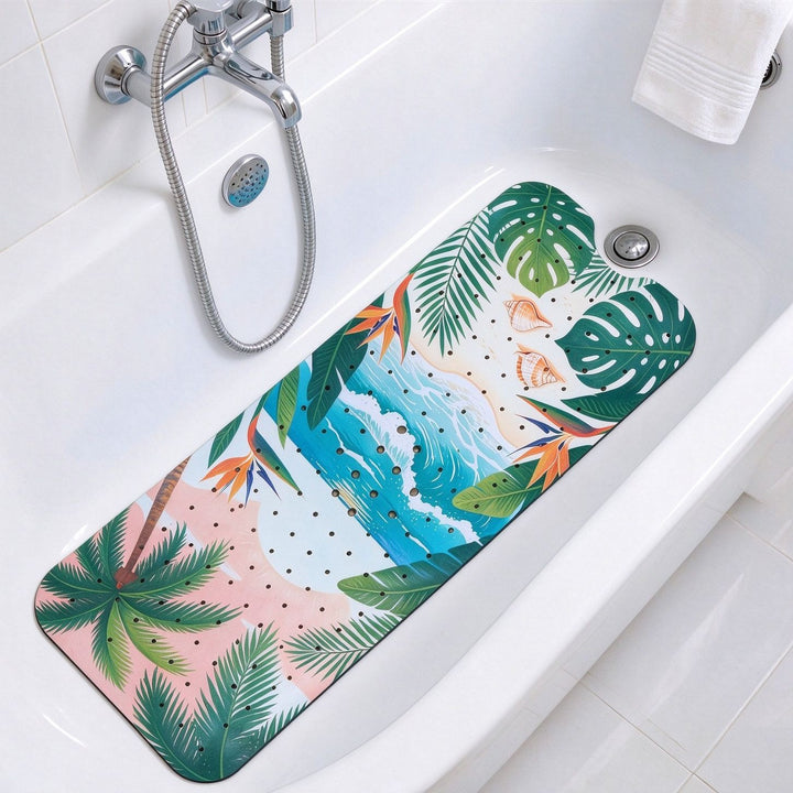 Nautical Themed Non-Slip Bath Mat Bowlift