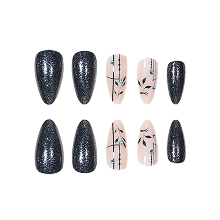 Elegant Botanical Design Nail Art Extensions Bowlift