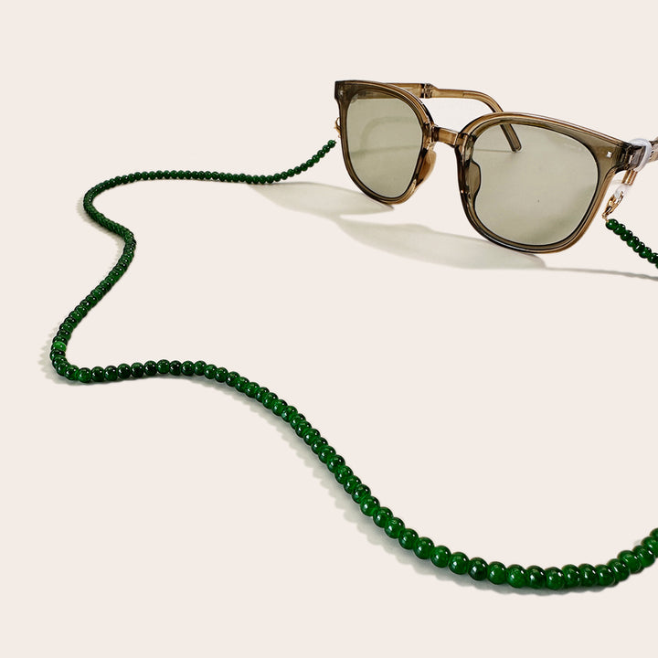 Elegant Beaded Eyewear Retainer Chain Bowlift
