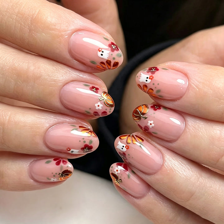 Artistic Floral Design Press-On Nails Bowlift 1790636372