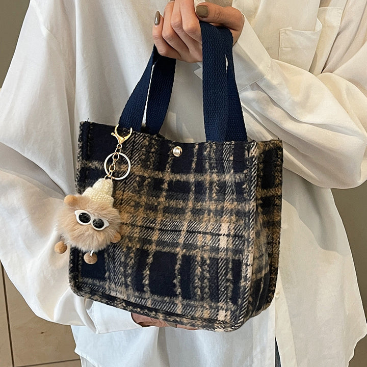 Cozy Checkered Tote Bag