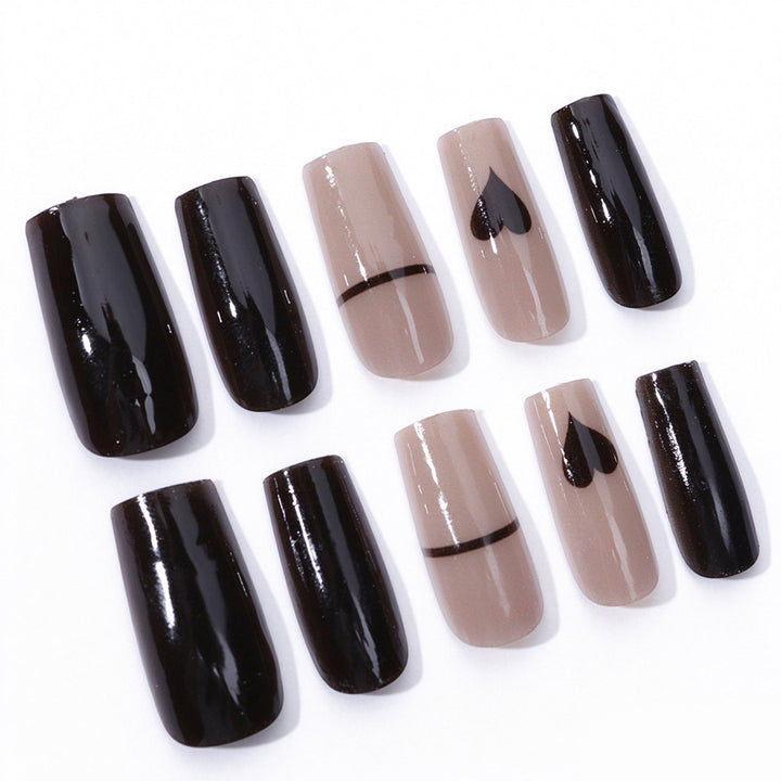 Elegant Glossy Press-On Nail Set Bowlift