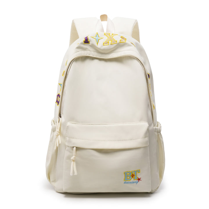 Trendy Embroidered School Backpack Bowlift