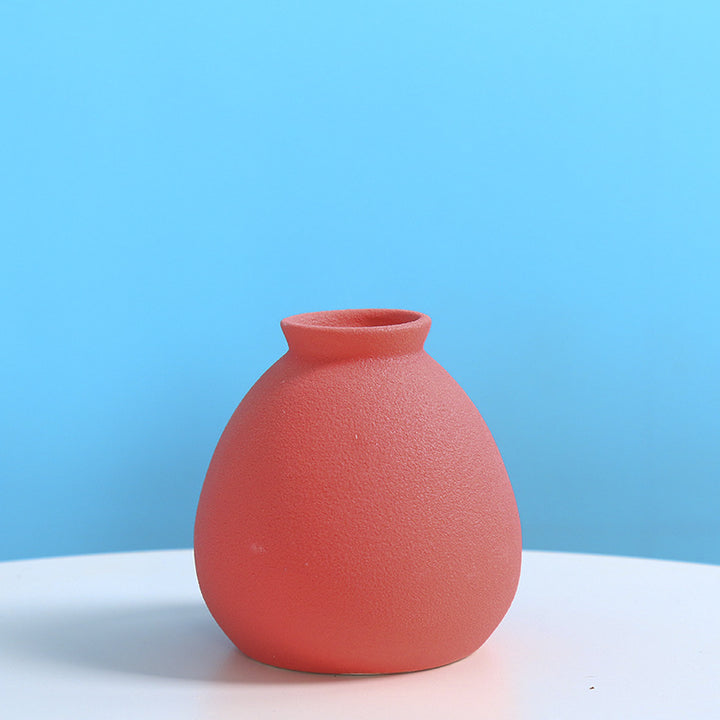 Modern Textured Decorative Ceramic Vase Bowlift