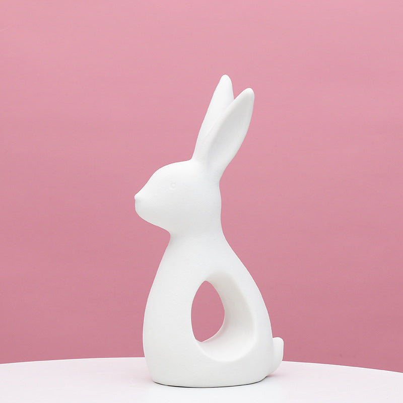 Artistic Rabbit Figurine Bowlift