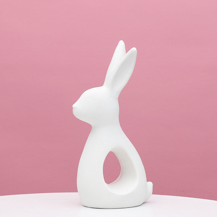 Artistic Rabbit Figurine Bowlift