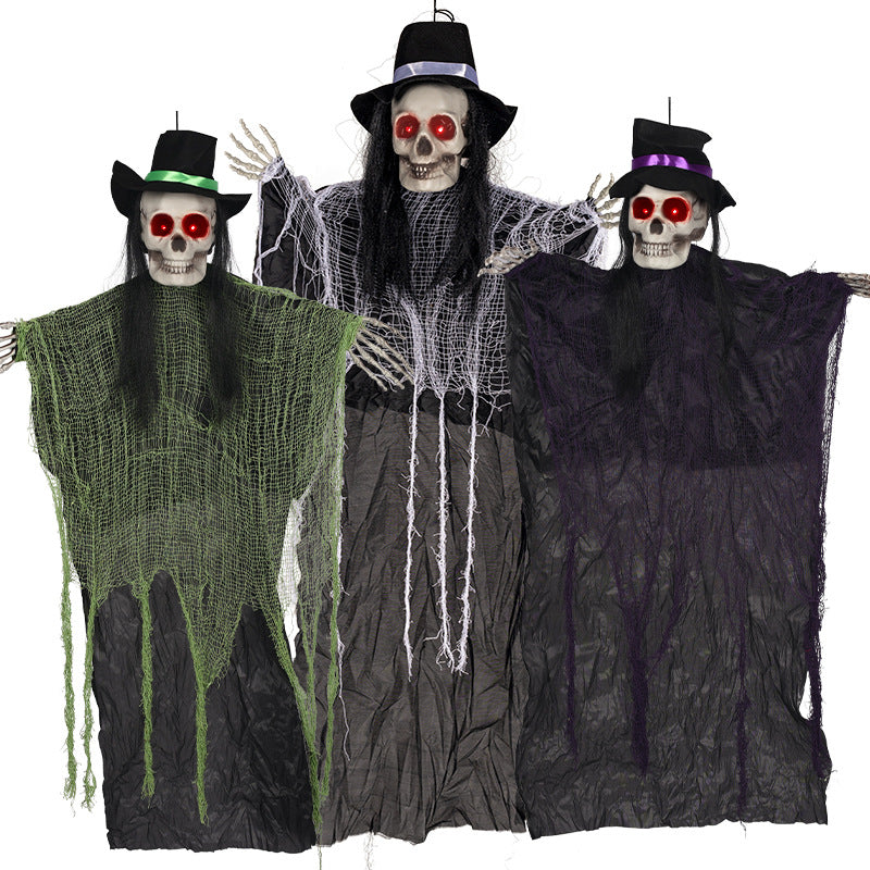 Animated Witch Skeleton Decoration Bowlift