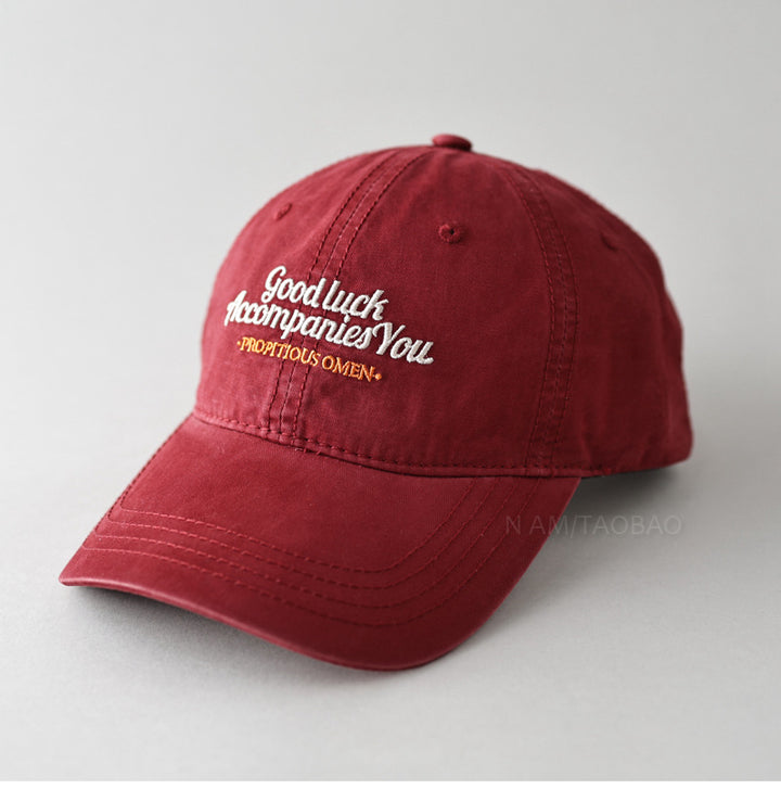 Men's Embroidered Cotton Baseball Cap Bowlift