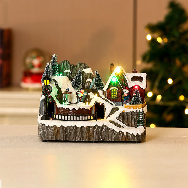 Decorative LED Christmas Village Diorama Bowlift
