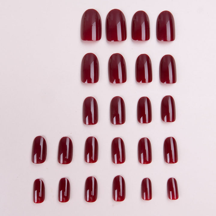 Glossy Almond-Shaped Press-On Nails  1791110707