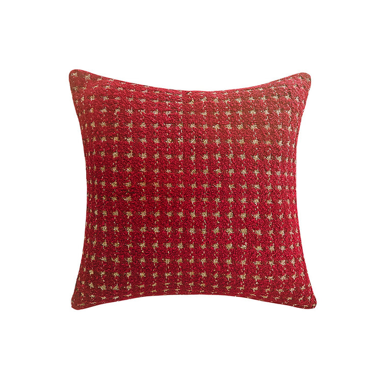 Patterned Boucle Decorative Pillow with Houndstooth Structure Bowlift