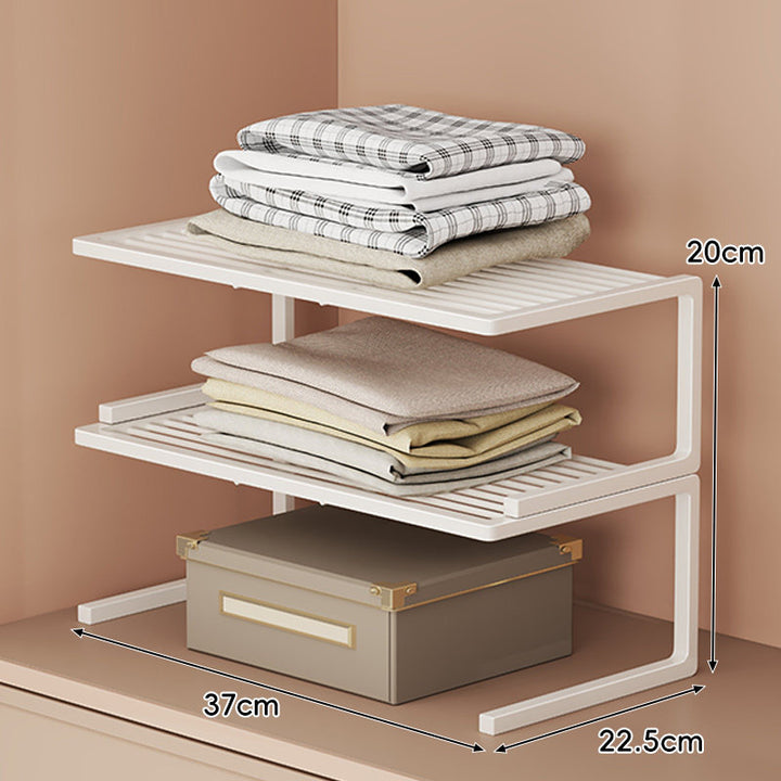 Compact Countertop Multi-Level Metal Organizer Shelf Riser