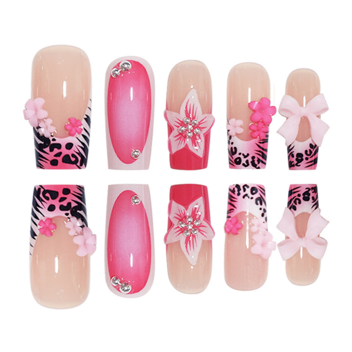 Decorative Floral Nail Art Extensions Bowlift