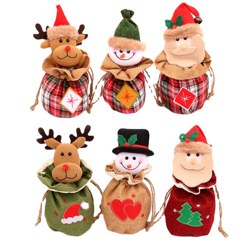 Festive Decorative Plush Snowman Gift Bag Bowlift