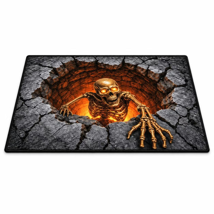 3D Skeleton-Themed Welcome Mat for Entryway