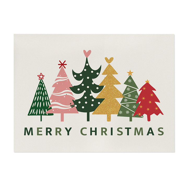 Festive Plaid Christmas Tree Canvas Wall Art Print