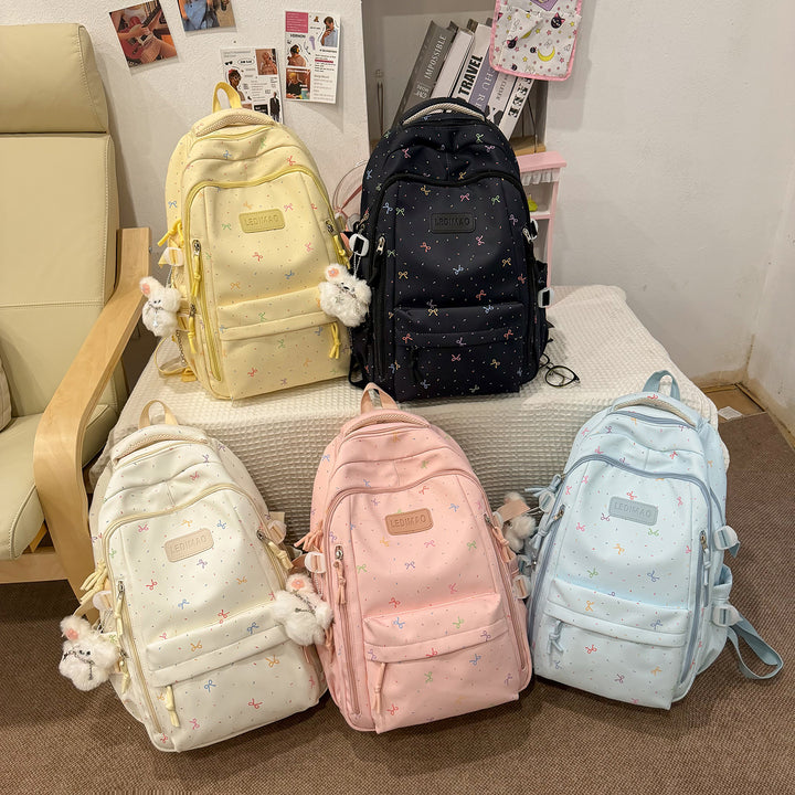 Stylish School Backpack with Fun Patterned Accents Bowlift