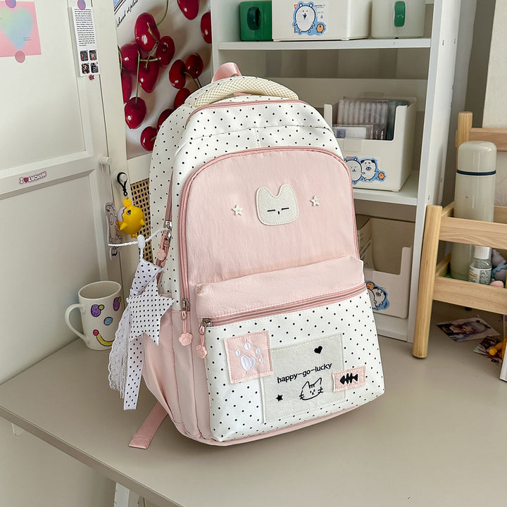 Playful Cat-Themed Backpack Bowlift