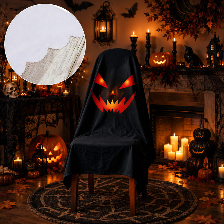 Halloween Ghost Chair Cover and Table Linen Decorative Set Bowlift