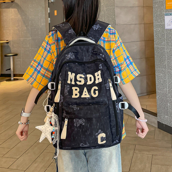 Stylish Embroidered Casual Backpack Bowlift 1791205709