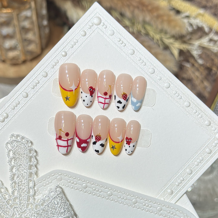 Creative Hand-Painted Nail Design Set