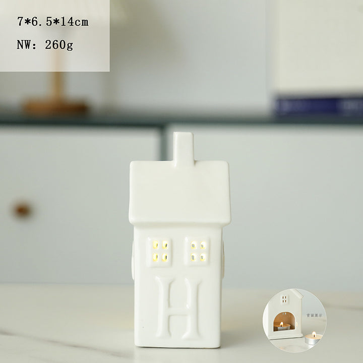 Decorative Ceramic House Candle Holder Bowlift