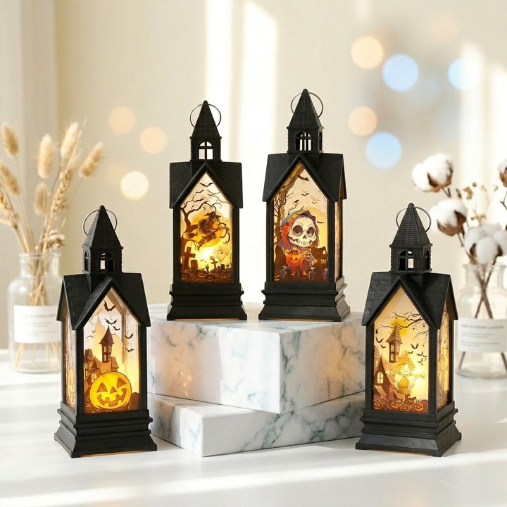 Pumpkin-shaped Halloween lantern