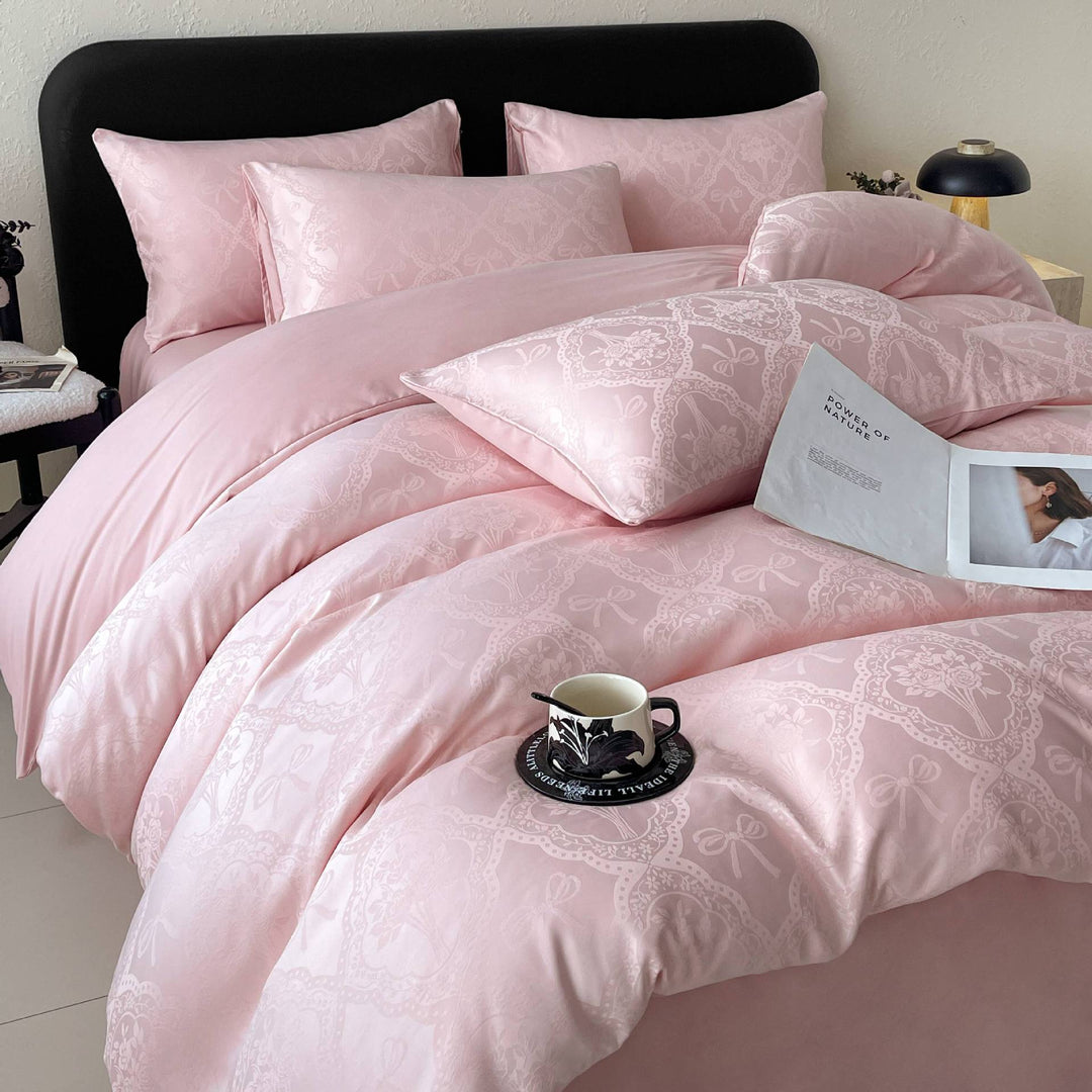 Elegant Floral Satin Bedding Set