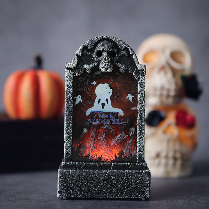 Decorative LED Haunted Graveyard Lantern Bowlift