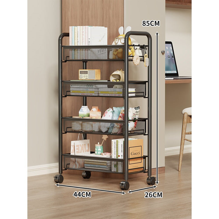 Multi-Tier Mesh Rolling Storage Cart