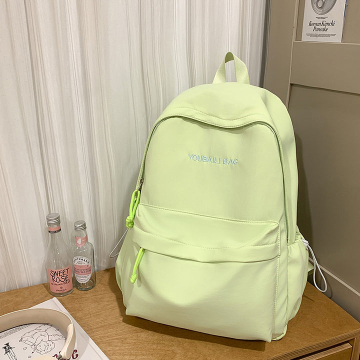 Lightweight Casual Backpack with Decorative Keychain Bowlift