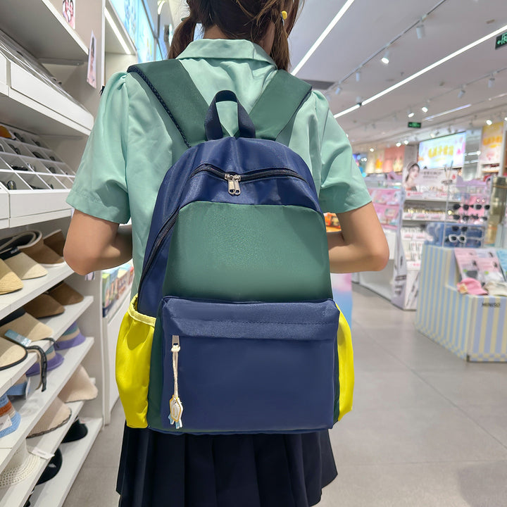 Multifunctional Colorblock Backpack Bowlift
