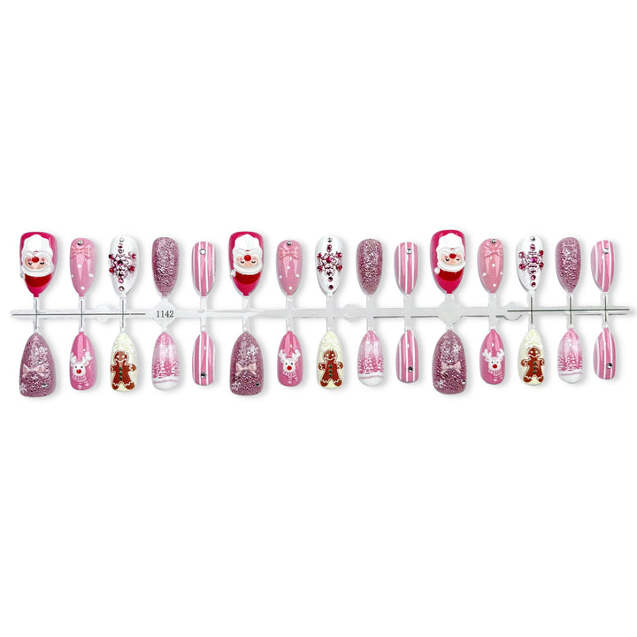 Festive Themed Press-On Nail Art Set