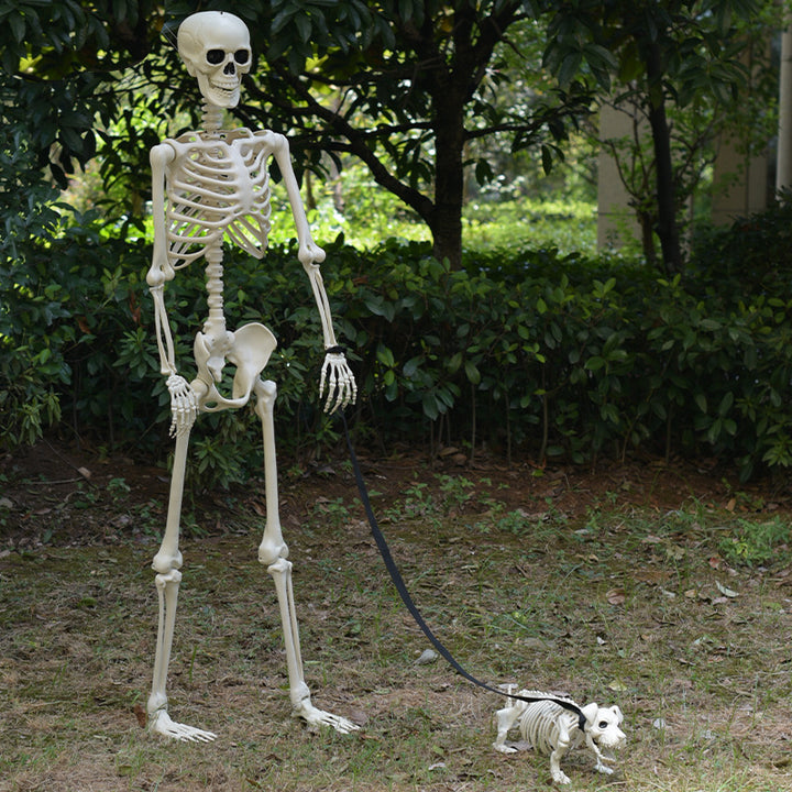 Decorative Skeleton Dog and Human Figurine Set Bowlift