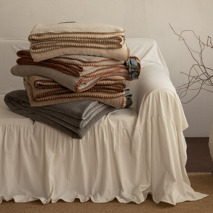 Luxe Reversible Sherpa Fleece Throw Blanket