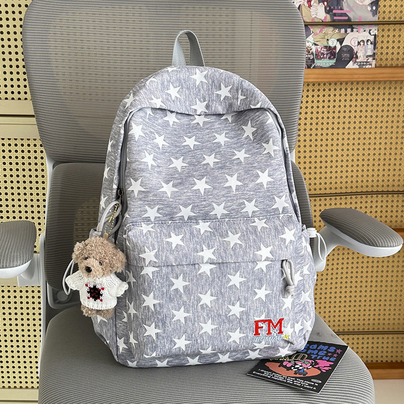 Fun Star-Patterned Casual Backpack Bowlift