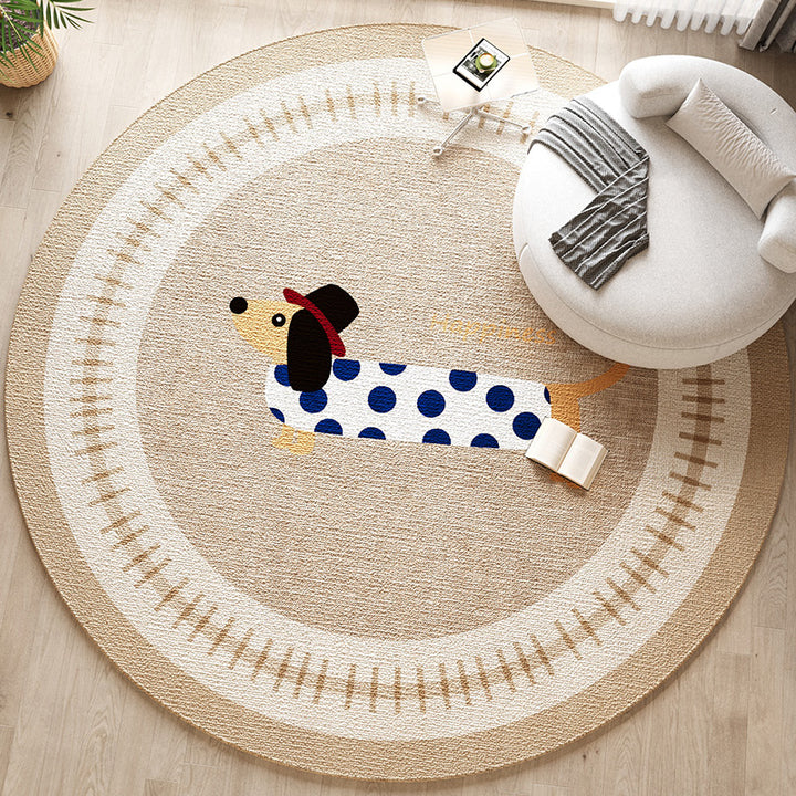 Decorative Dog-Themed Area Rug for Home Decor